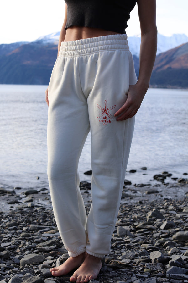 AK Starfish Co. design in Shell 50/50 blend Joggers $69.00