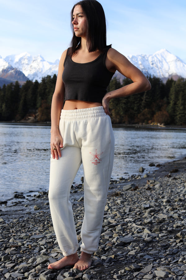 AK Starfish Co. design in Shell 50/50 blend Joggers $69.00