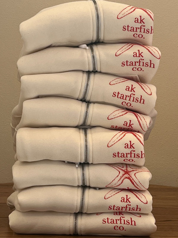 Shell AK Starfish Co. 50/50 Zipped Hoody $69.00