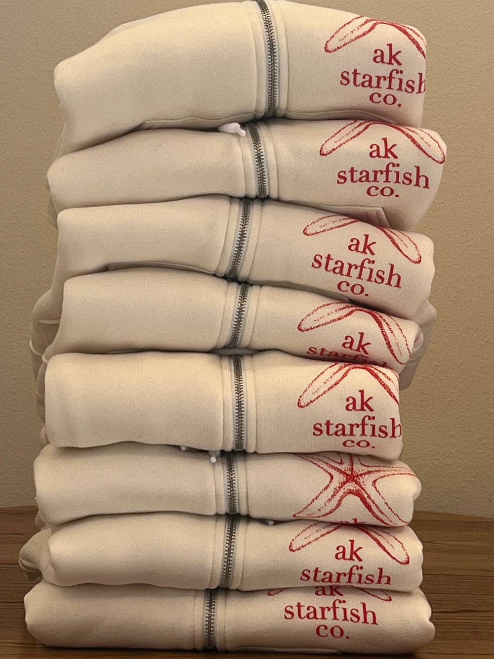 Shell AK Starfish Co. 50/50 Zipped Hoody $73.00
