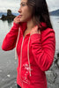 Beach Red AK Wildflower Triblend Zipped Hoody $69.00