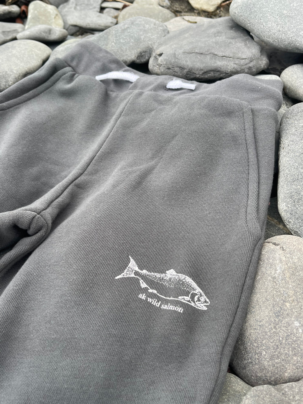 AK Wild Salmon 50/50 Ocean Grey Children's Joggers. $49.00