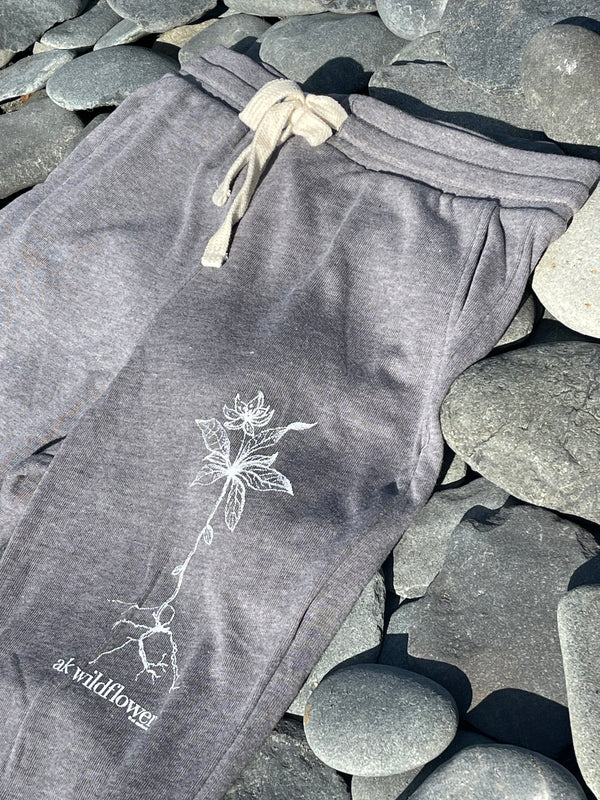 Roost AK Wildflower French Terry Joggers. $68.00