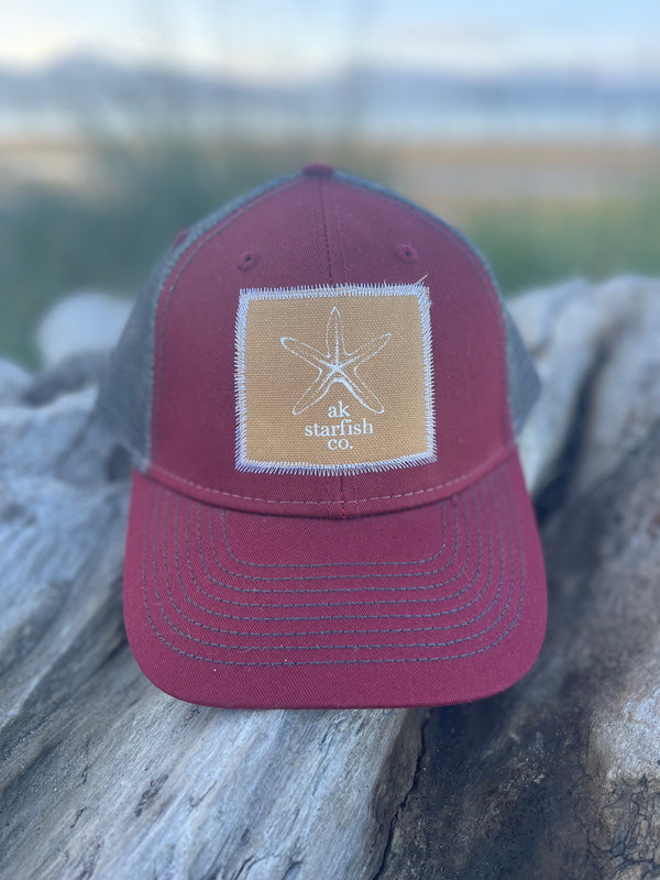 Autumn / Slate AK Starfish Co. Patch Hat. $38.00