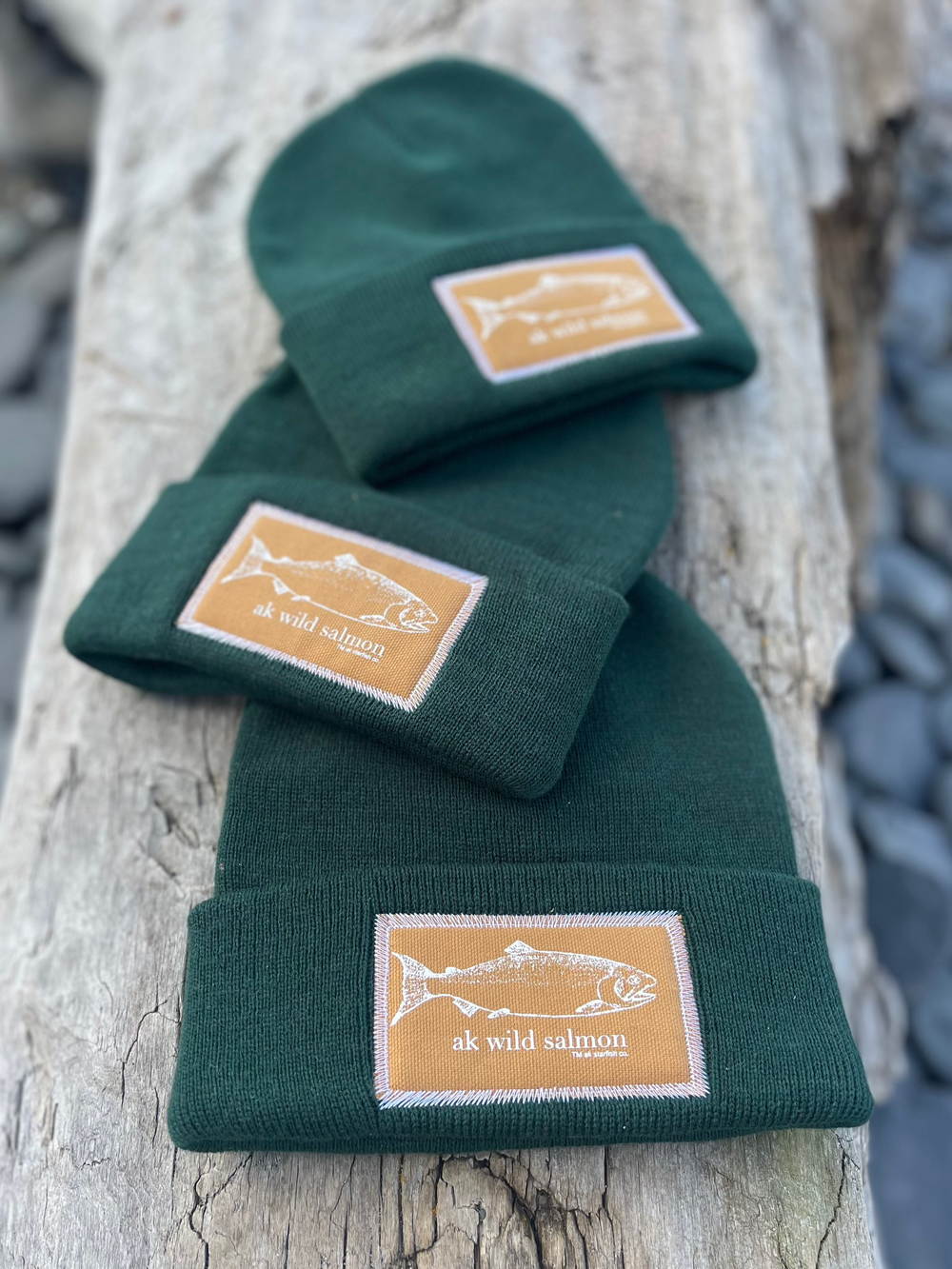 Marine AK Wild Salmon Patch Beanie $38.00