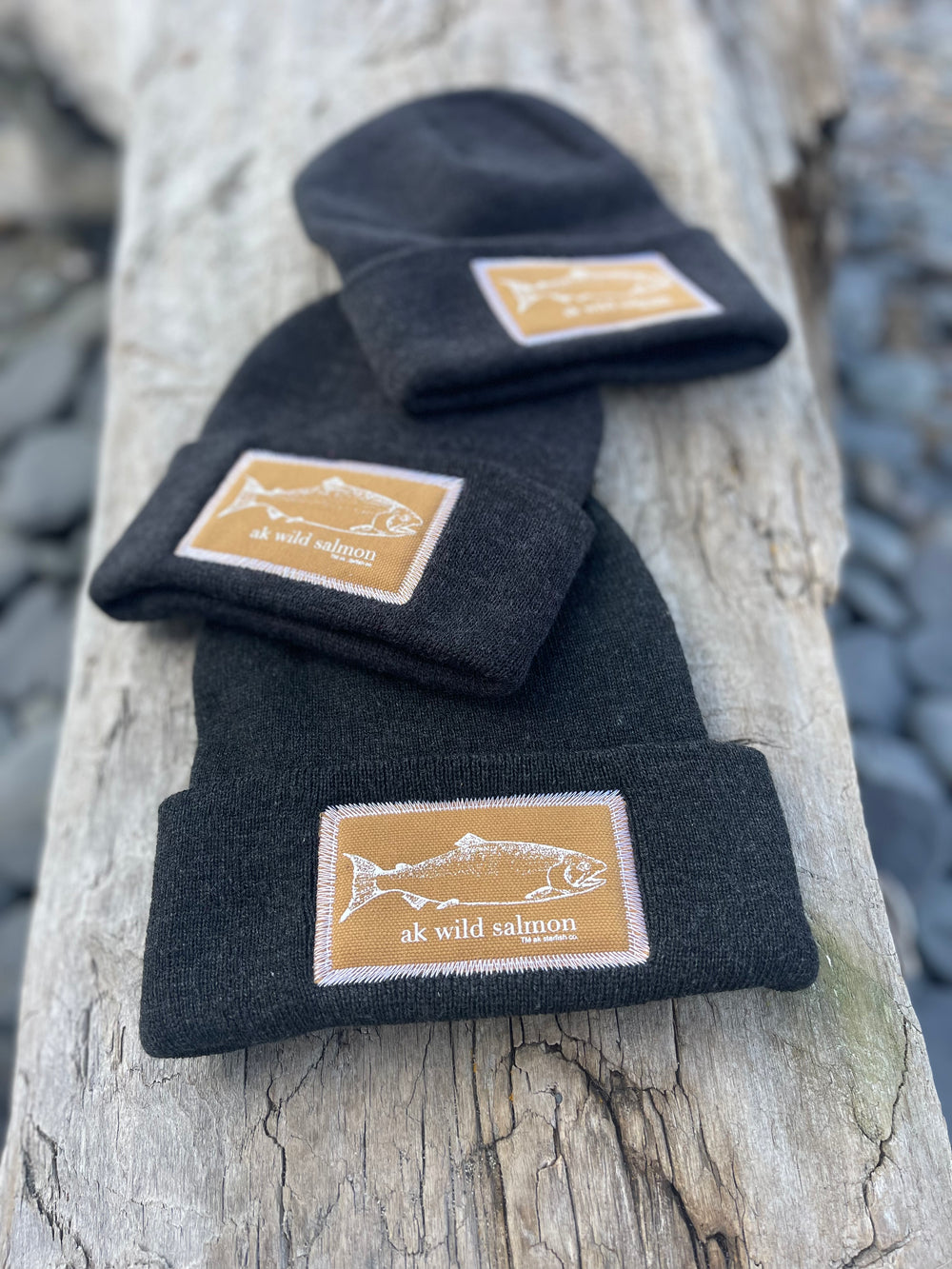 Slate AK Wild Salmon Patch Beanie $38.00