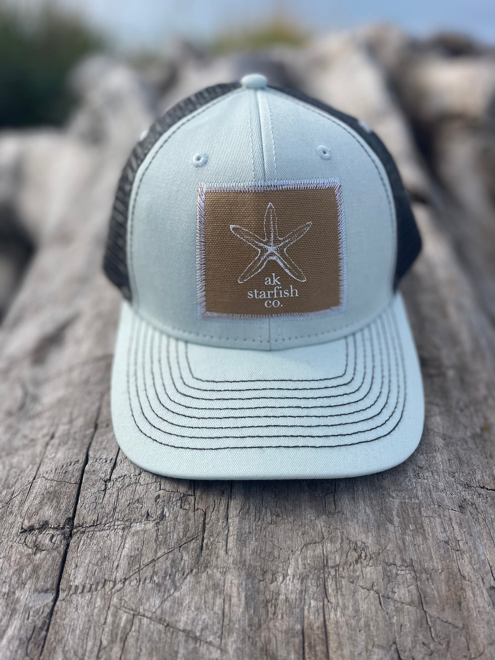 Ice Fishing / Slate AK Starfish Co. Patch Hat. $38.00