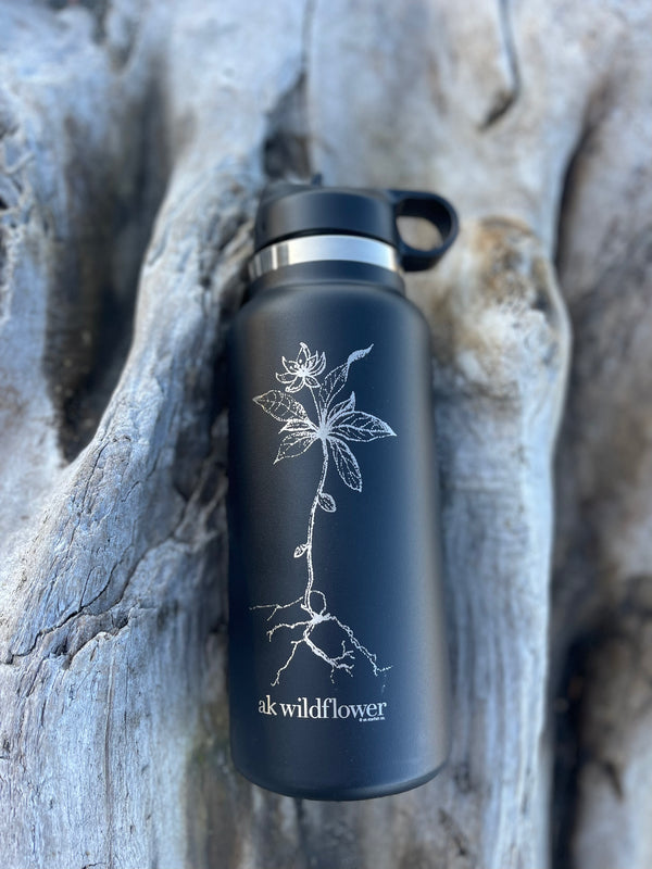 Black AK Wildflower 32oz Hydroflask