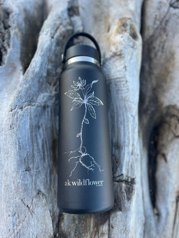 Black AK Wildflower 40oz Hydroflask