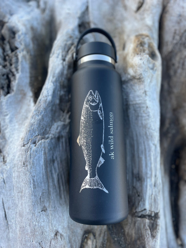 Black AK Wild Salmon 40oz Hydroflask