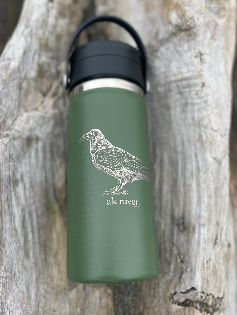 Seaweed AK Raven 16oz engraved Hydroflask $45.00