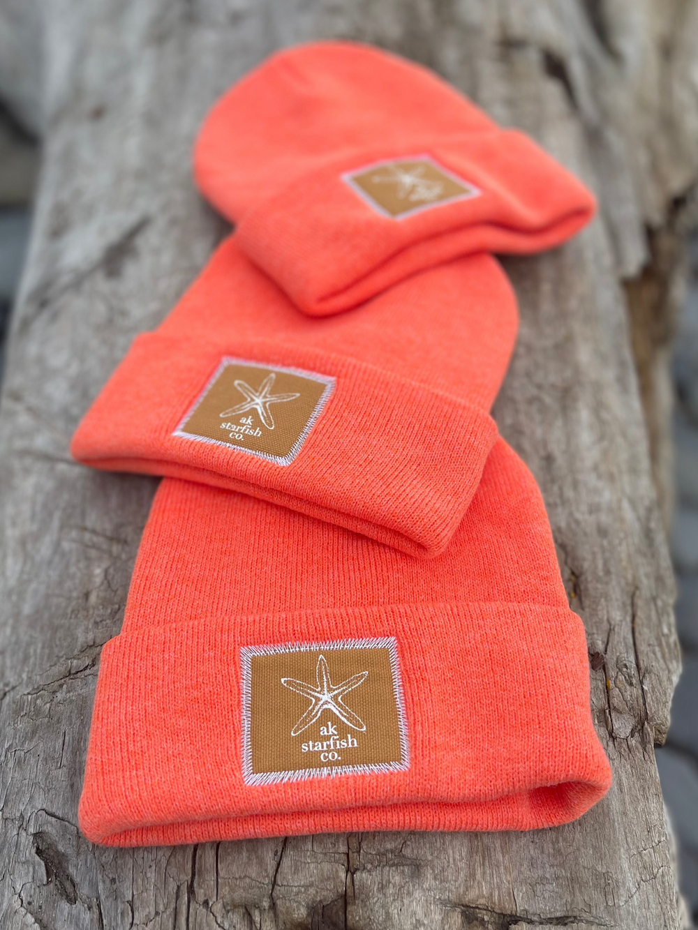 Salmonberry AK Starfish Co. Patch Beanie $38.00