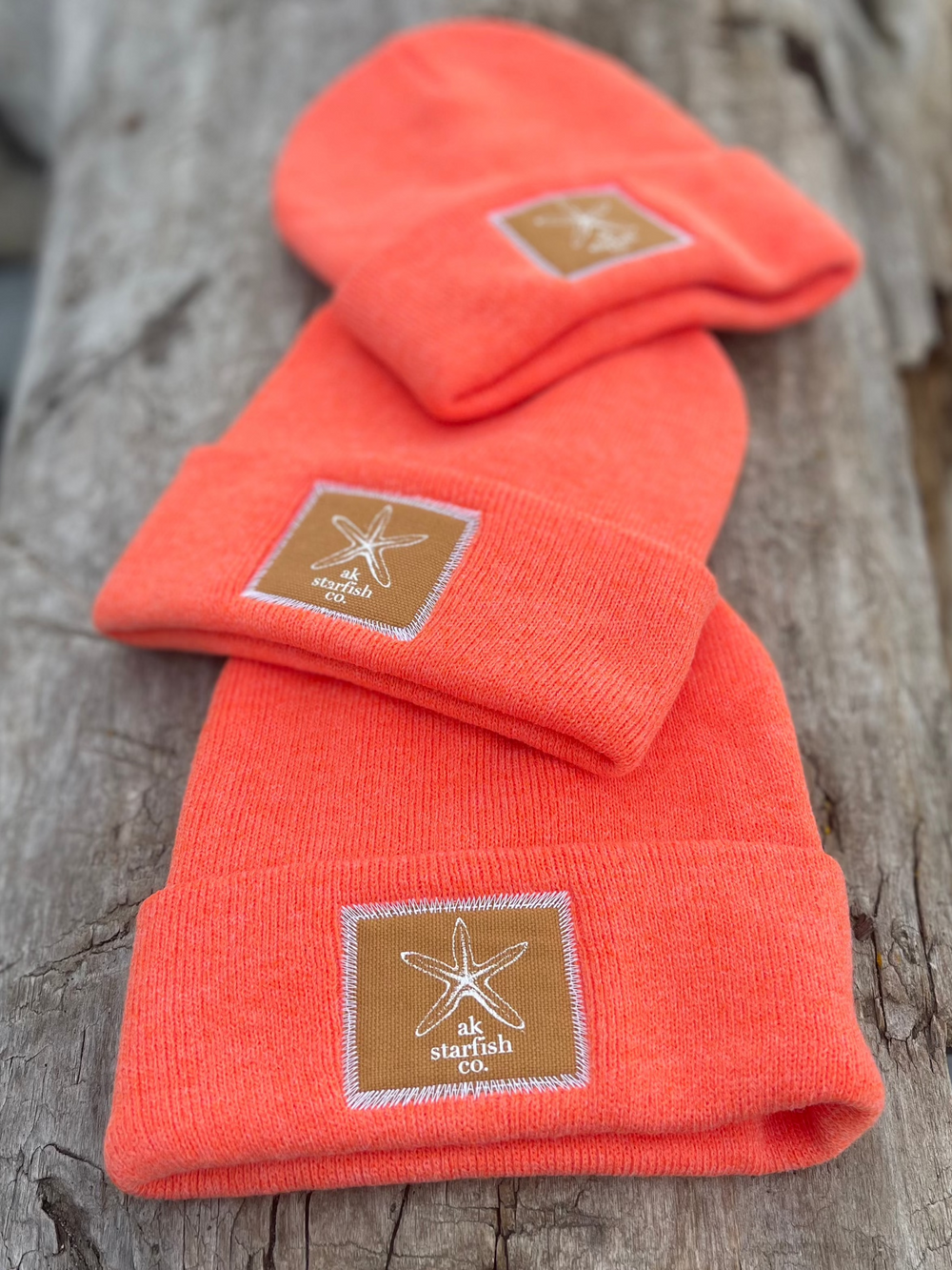 Salmonberry AK Starfish Co. Patch Beanie $38.00