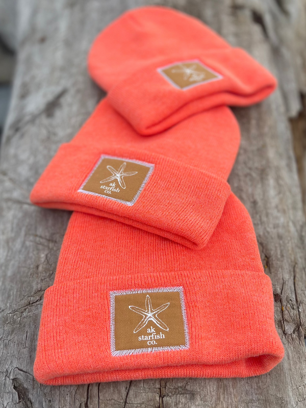 Salmonberry AK Starfish Co. Patch Beanie $38.00