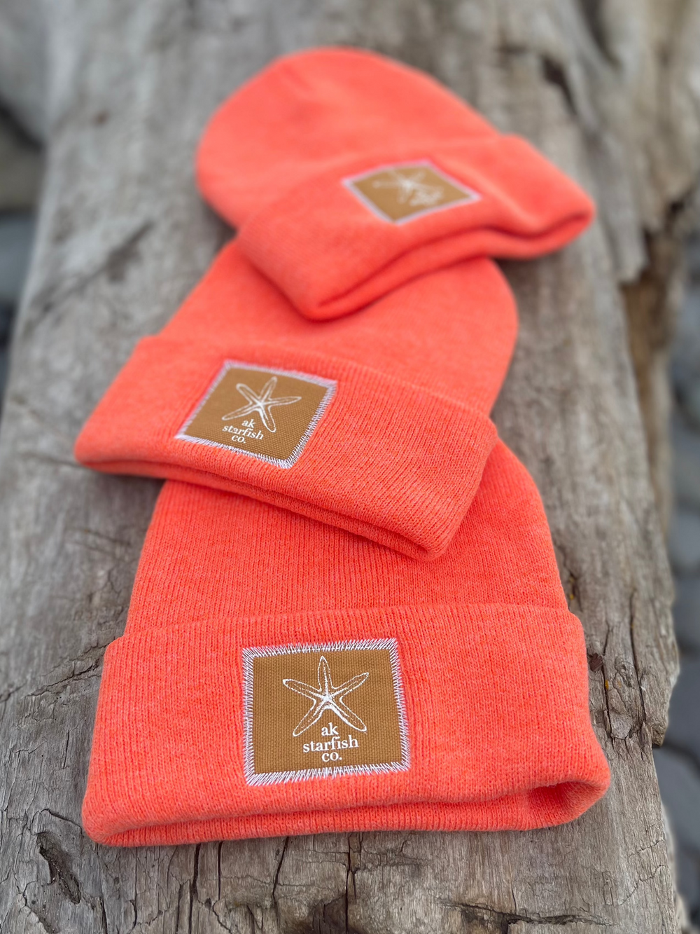 Salmonberry AK Starfish Co. Patch Beanie $38.00