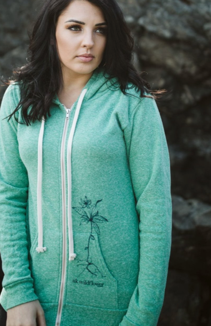 Beach Grass AK Wildflower Triblend Zipped Hoody $69.00