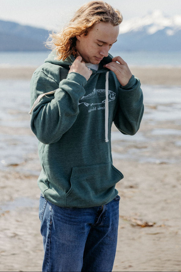Hemlock AK Wild Salmon Triblend Pullover Hoody