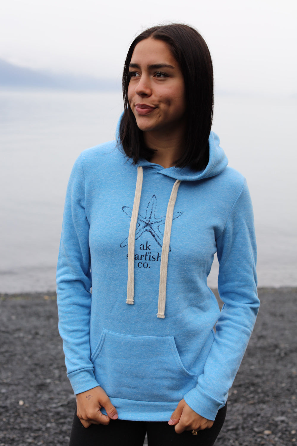 Forgetmenot Blue AK Starfish Co. Triblend Pullover Hoody $69.00