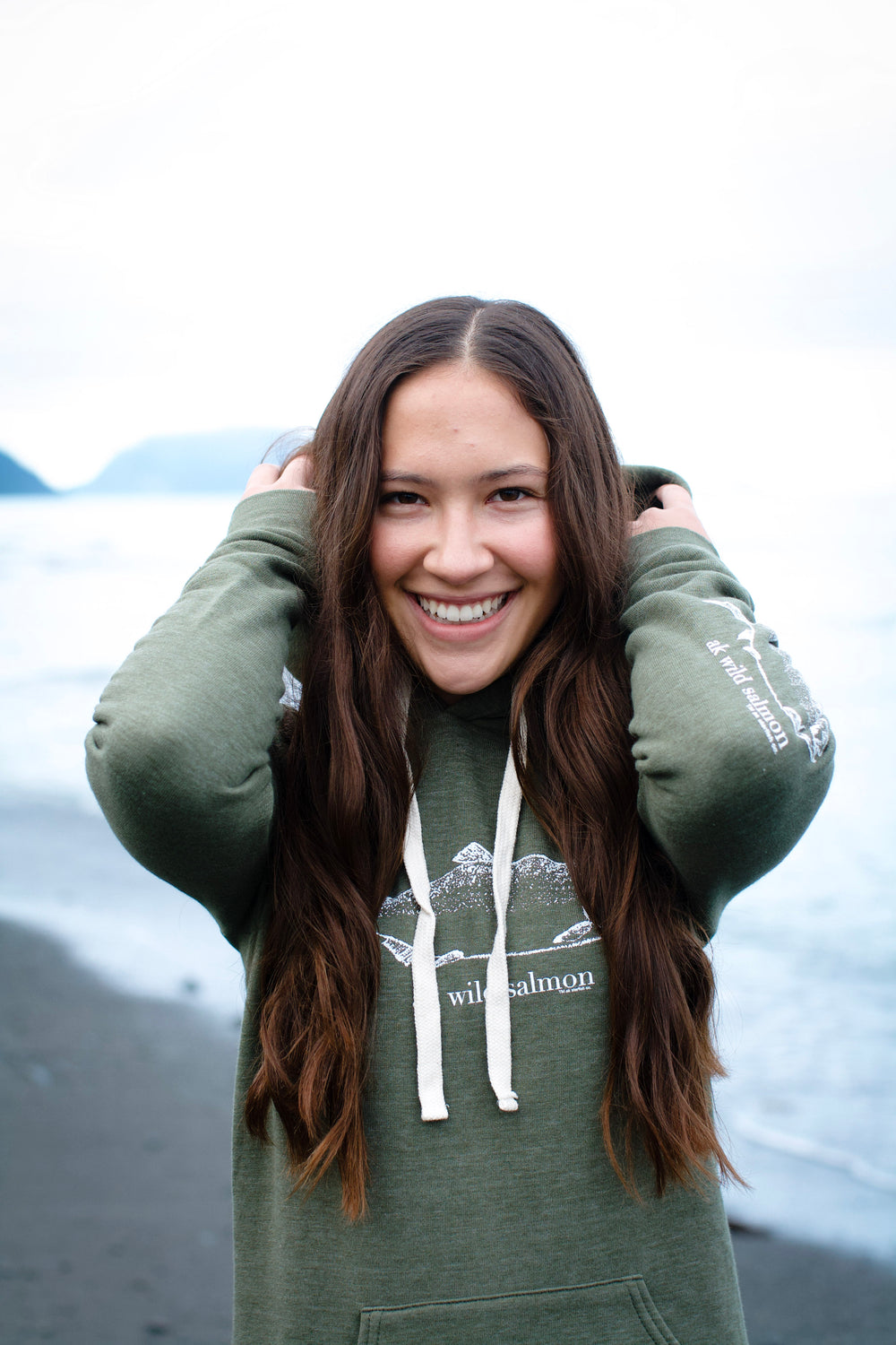 Seaweed AK Wild Salmon Triblend Pullover Hoody