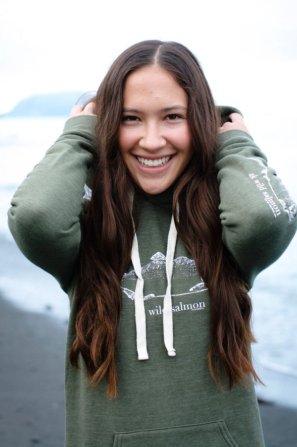 Seaweed AK Wild Salmon Triblend Pullover Hoody