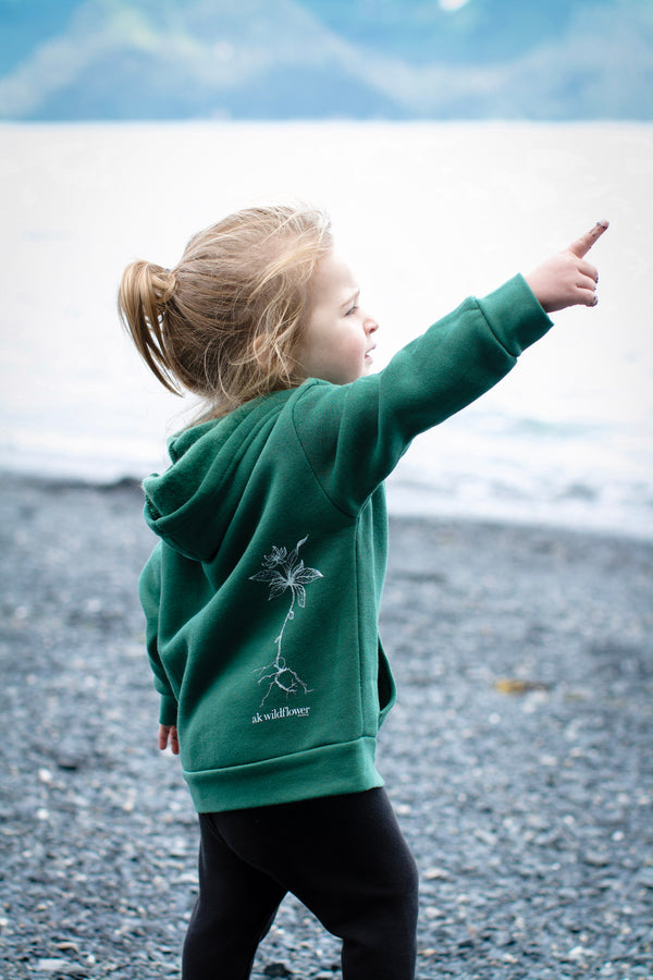 Marine AK Wildflower Children's Triblend Zipped Hoody