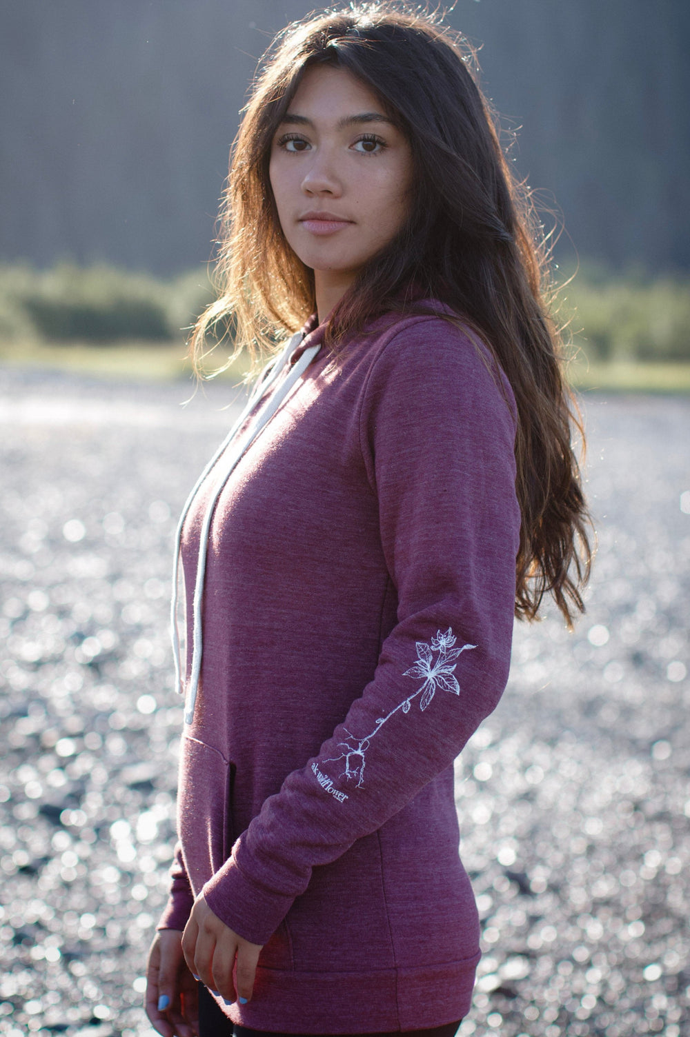 Beach Rose AK Wildflower Triblend Pullover Hoody