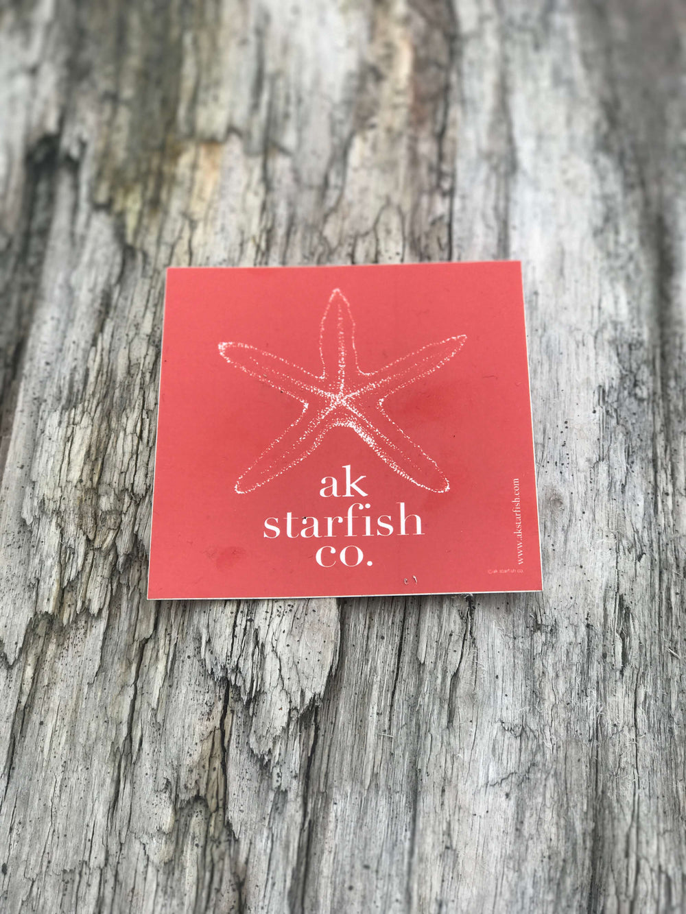 Beach Red AK Starfish Co. Sticker $6.00