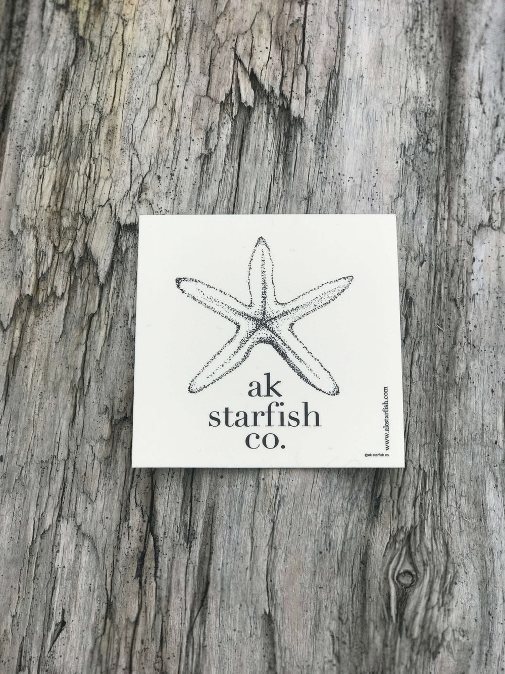 Cream AK Starfish Co. Sticker $6.00
