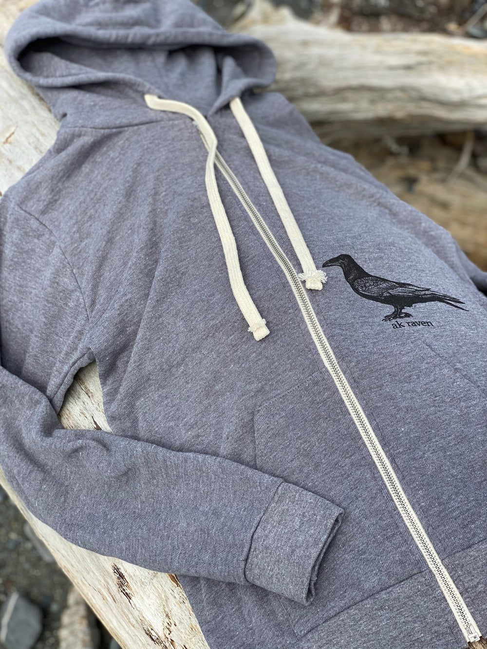 Roost Raven French Terry Zipped Hoody $69.00