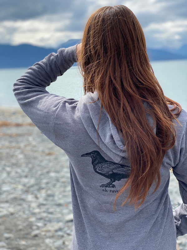 Roost Raven French Terry Zipped Hoody $69.00