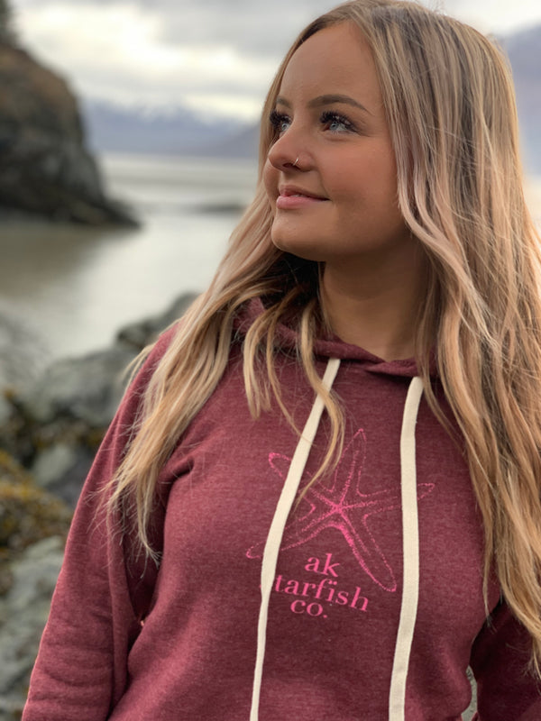 Beach Rose AK Starfish Co. Triblend Pullover Hoody $68.00