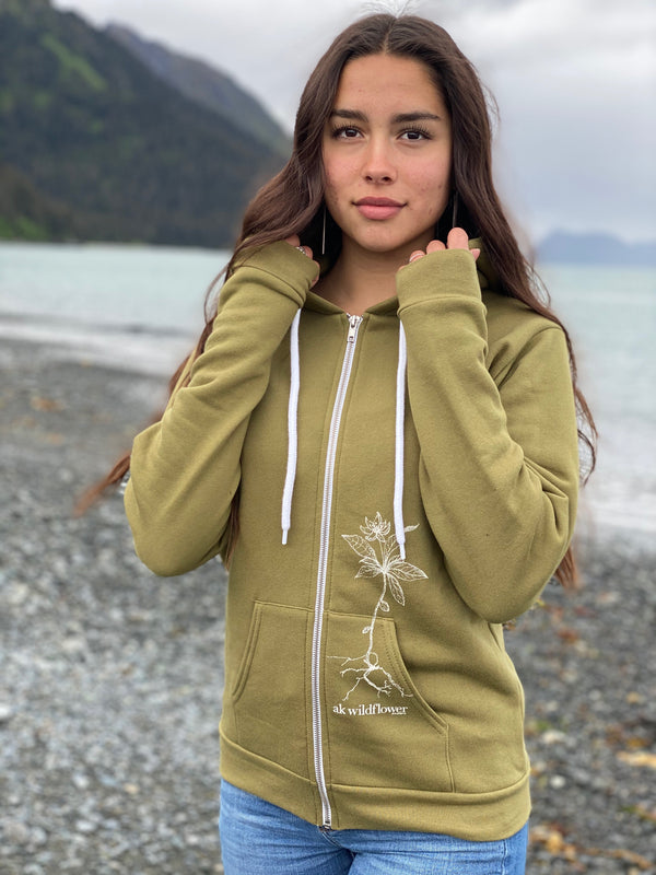 Lichen AK Wildflower 50/50 Blend Zipped Hoody