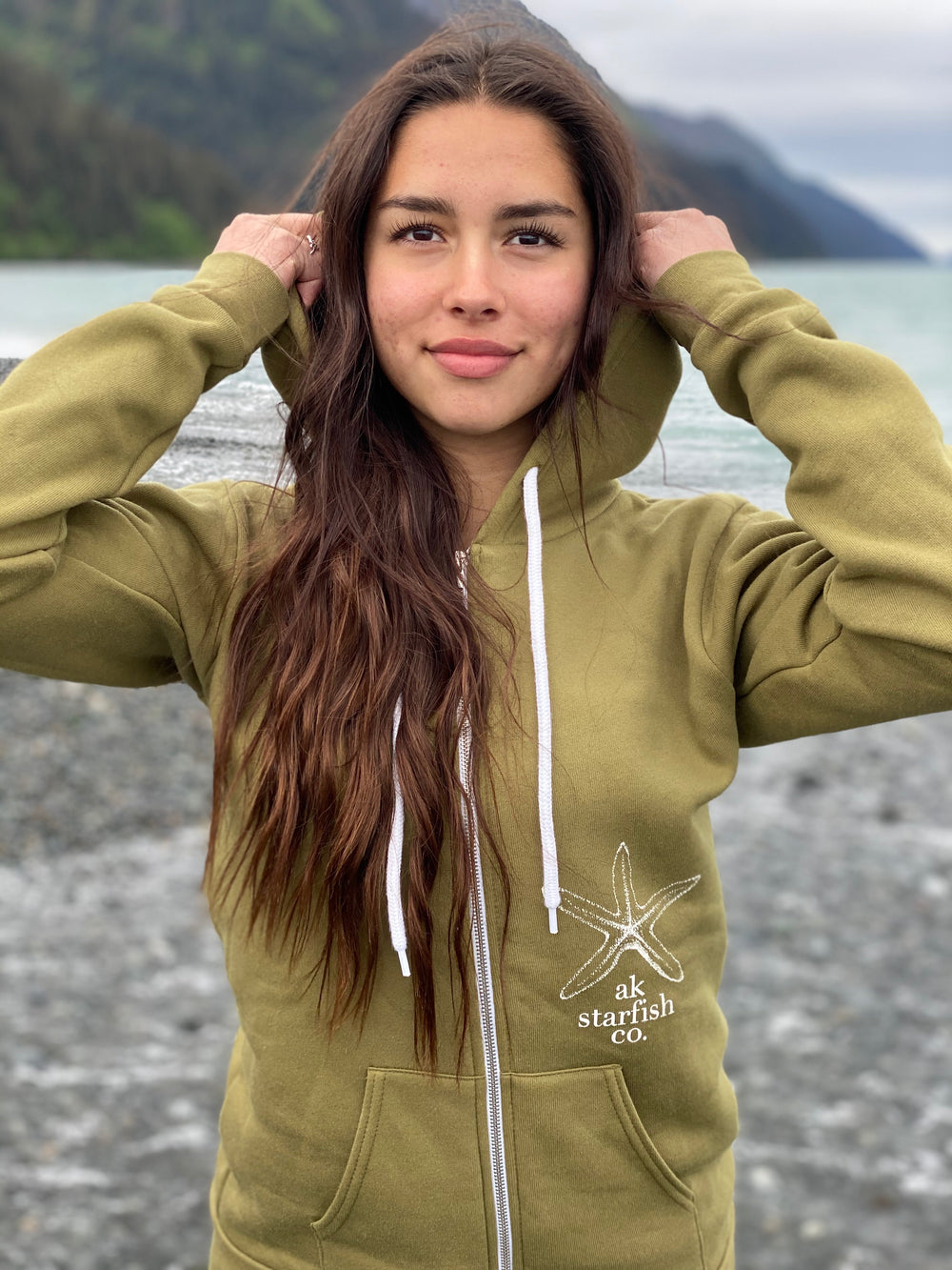 Lichen AK Starfish Co. 50/50 Blend Zipped Hoody