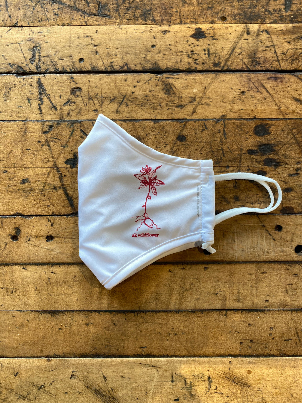 White AK Wildflower Face Mask $15
