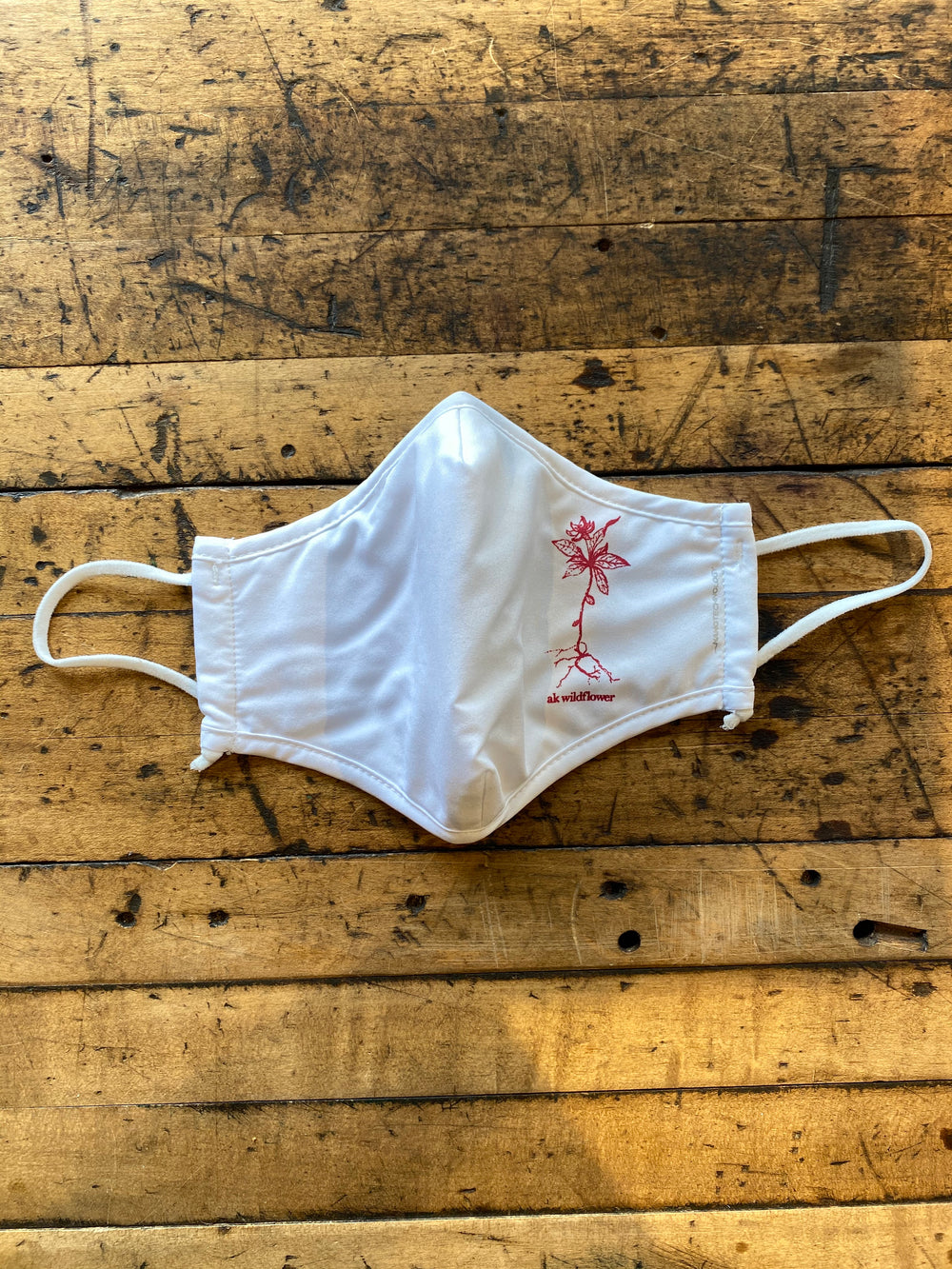 White AK Wildflower Face Mask $15