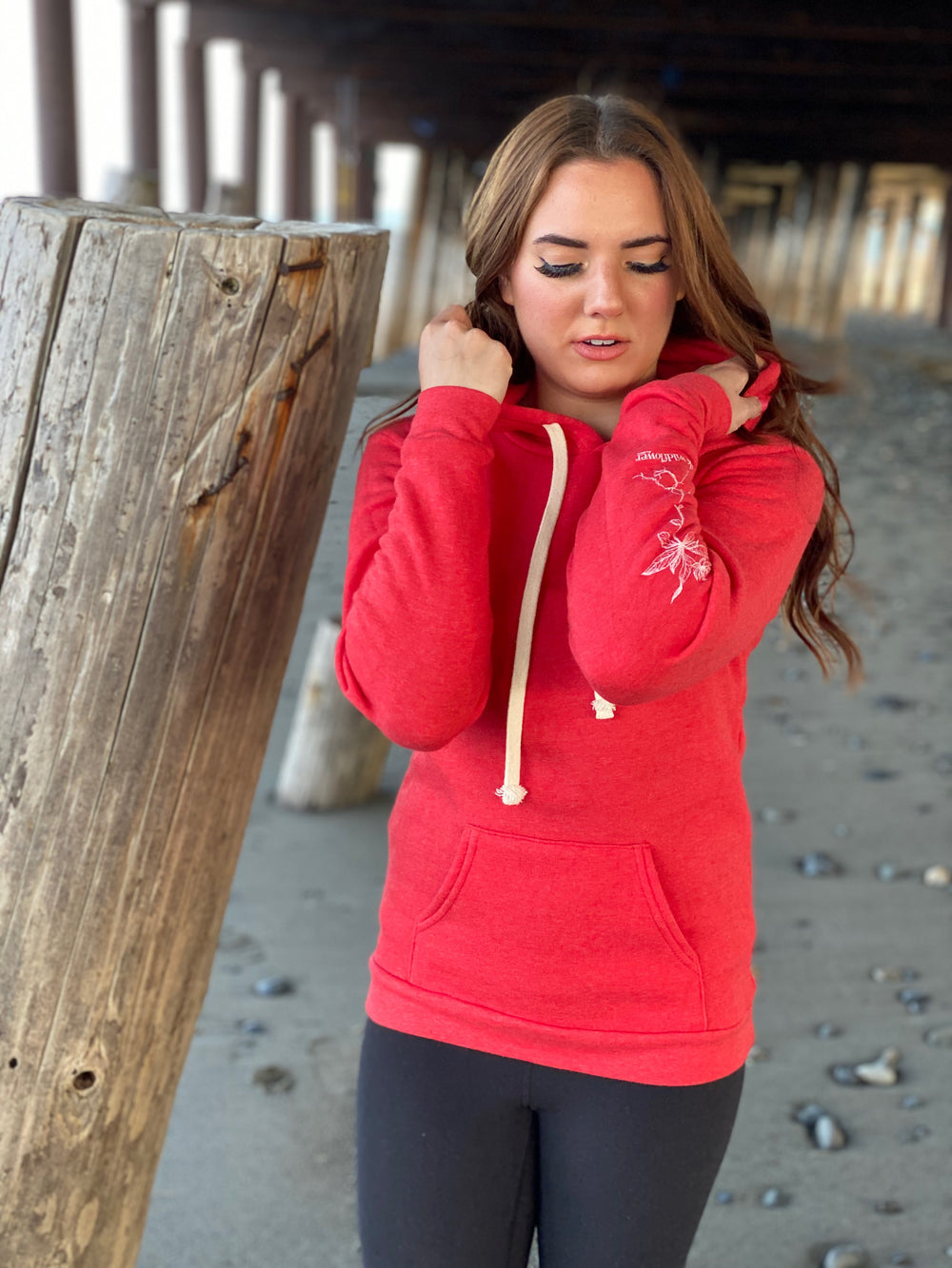 Beach Red AK Wildflower Triblend Pullover Hoody