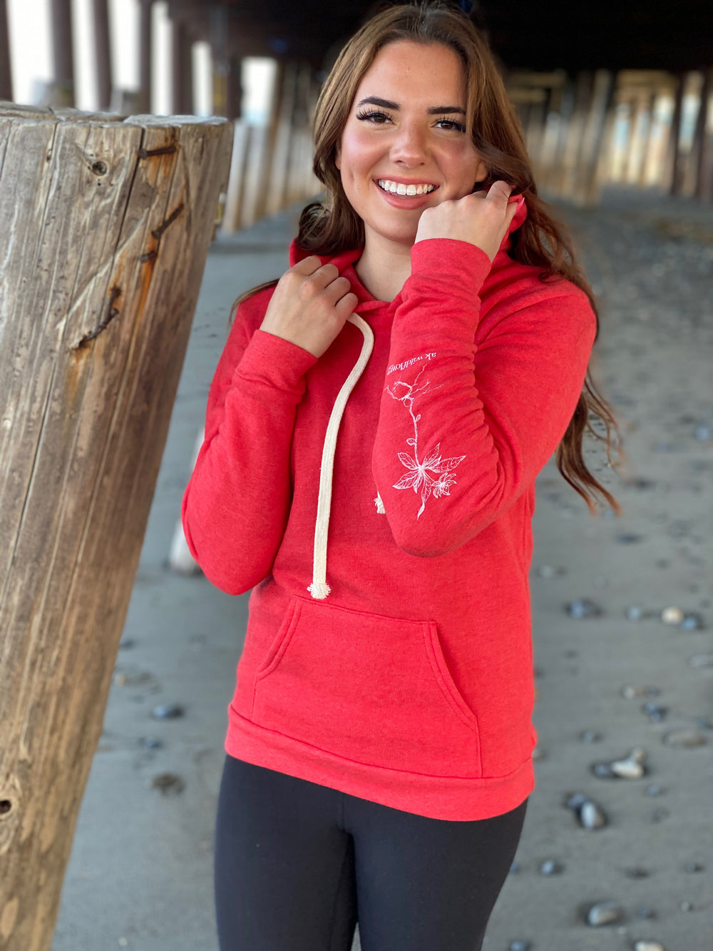 Beach Red AK Wildflower Triblend Pullover Hoody