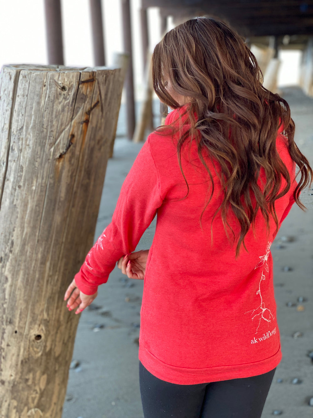 Beach Red AK Wildflower Triblend Pullover Hoody