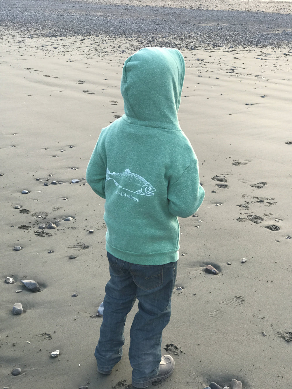 Beach Grass AK Wild Salmon Children's Zipped Hoody