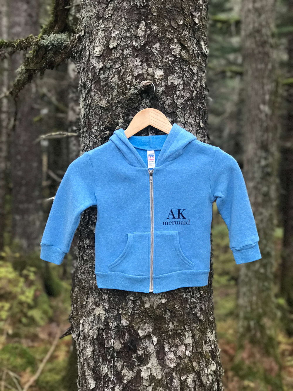 Forgetmenot Blue AK Mermaid Children's Zipped Hoody