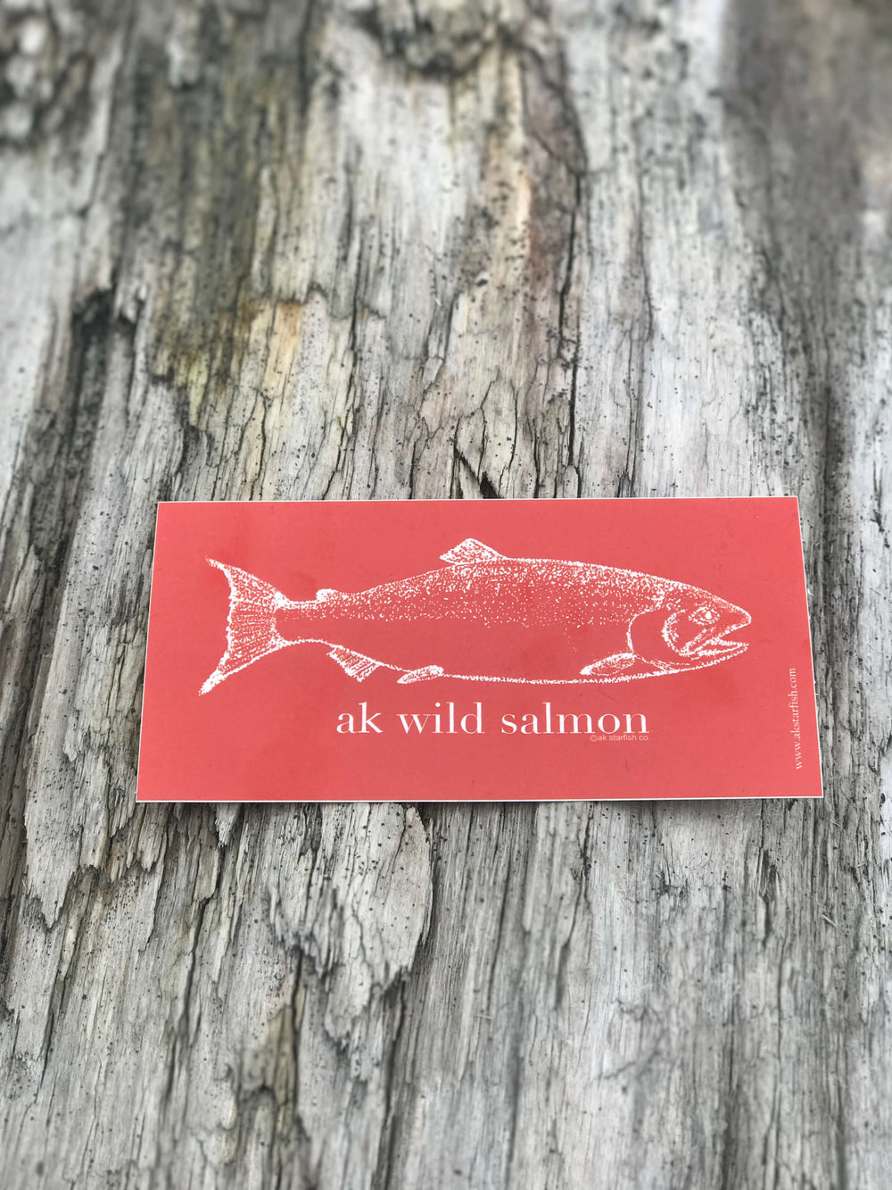 Beach Red AK Wild Salmon Sticker $6.00