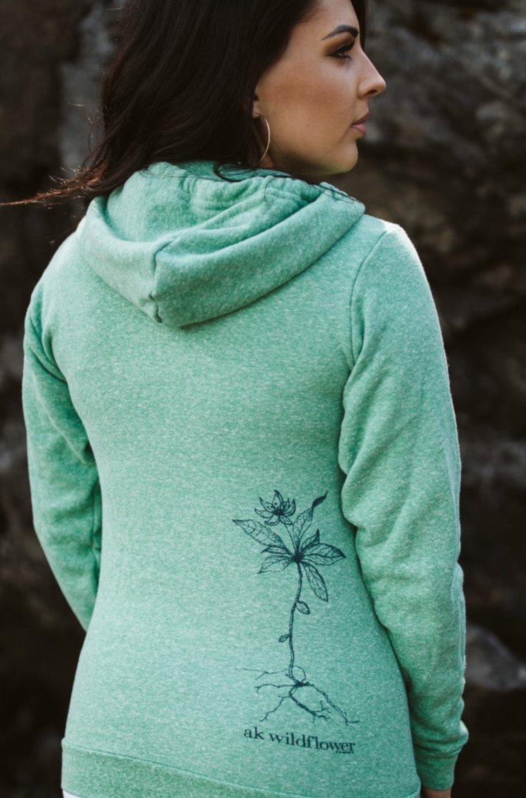 Beach Grass AK Wildflower Triblend Zipped Hoody $69.00