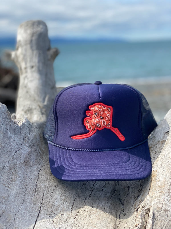 Summer Time Alaska Map Trucker Hat