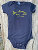 Midnight AK Wild Salmon Onesie $30.00