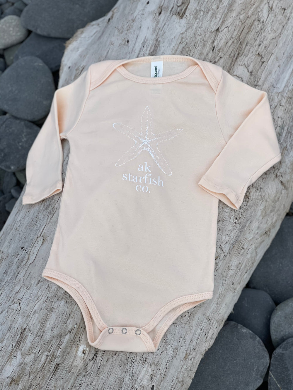 Salmon Berry AK Starfish Co. Long Sleeve Onesie