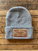 Heather Gray AK Wild Salmon Patch Beanie 38.00